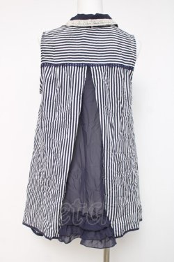 画像2: axes femme / ノースリーブシャツチュニック  紺 Y-26-04-09-091-AX-BL-SZ-ZY