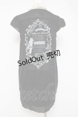 画像2: axes femme / プリントシャツチュニック  黒 Y-26-04-09-092-AX-OP-SZ-ZY