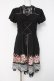 画像1: axes femme / フロントレースアップワンピース  黒 Y-26-04-09-095-AX-OP-SZ-ZY (1)