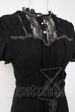 画像3: axes femme / フロントレースアップワンピース  黒 Y-26-04-09-095-AX-OP-SZ-ZY