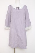 axes femme / 袖デザインワンピース  ラベンダー Y-26-04-09-103-AX-OP-AS-ZY