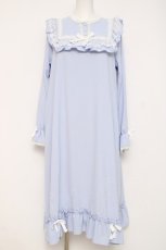 画像1: DearMyLove / ヨークデザインワンピース  サックス Y-26-04-09-106-EL-OP-SZ-ZY (1)