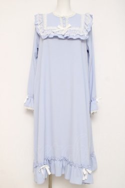 画像1: DearMyLove / ヨークデザインワンピース  サックス Y-26-04-09-106-EL-OP-SZ-ZY