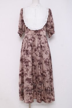 画像1: m petit by misako / トワルドジュイワンピース M 中桃 Y-26-04-09-107-LO-OP-SZ-ZY