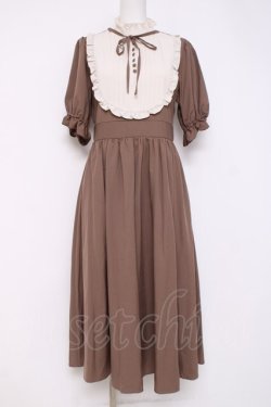 画像1: m petit by misako / ナシジムジキリカエワンピース M 中茶 Y-26-04-09-109-LO-OP-SZ-ZY