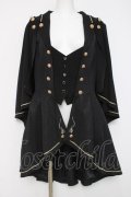 Silent Mars / 堕月法則 ケープ付きベスト XL 黒 Y-26-04-09-114-LO-JA-SZ-ZY