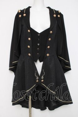 画像1: Silent Mars / 堕月法則 ケープ付きベスト XL 黒 Y-26-04-09-114-LO-JA-SZ-ZY