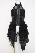 Qutie Frash / ラップ付きコルセットベスト  黒 Y-26-04-09-115-QU-TO-AS-ZY