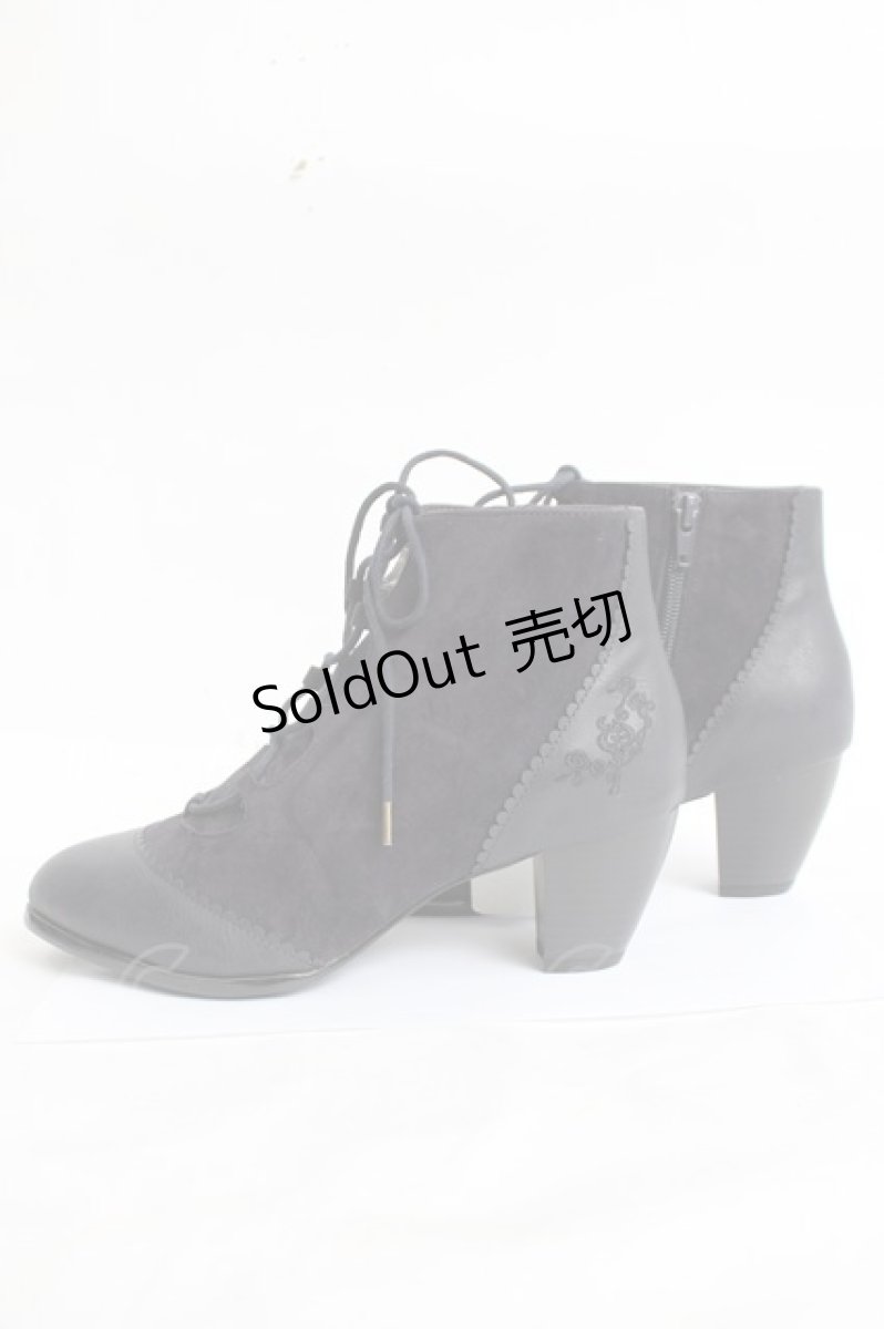 画像2: axes femme / レースアップスエーッドブーツ L 紺 Y-26-04-09-013-AX-SH-SZ-ZTK039 (2)