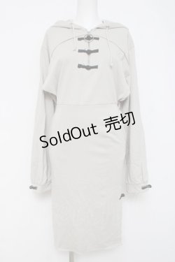 画像1: IRO+IRO / チャイナパーカーワンピース  グレー Y-26-04-09-119-LO-OP-AS-ZY