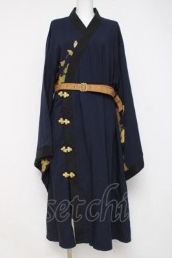 画像1: IRO+IRO / 着物風ワンピース  紺 Y-26-04-09-120-LO-OP-AS-ZY