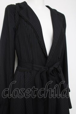 画像3: Faeriesdaffodil / 黒墨のお嬢様の縦縞クラシカルコート M 紺 Y-26-04-09-122-LO-CO-SZ-ZY