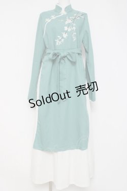 画像1: Favorite / チャイナワンピース  グリーン Y-26-04-09-124-LO-OP-AS-ZY