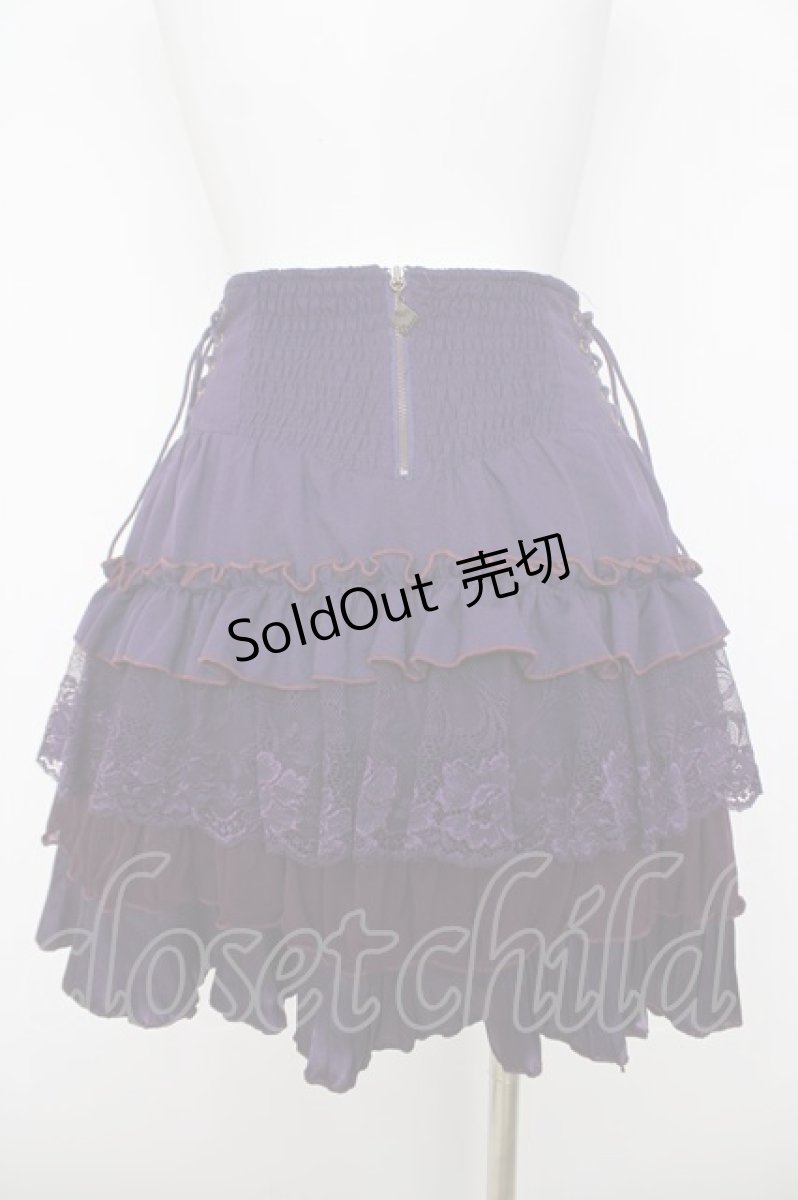 画像2: Ozz oneste / コルセットデザインミニティアードスカート  パープル Y-26-04-09-125-OO-SK-SZ-ZY (2)
