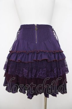 画像2: Ozz oneste / コルセットデザインミニティアードスカート  パープル Y-26-04-09-125-OO-SK-SZ-ZY