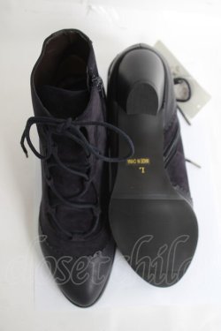 画像5: axes femme / レースアップスエーッドブーツ L 紺 Y-26-04-09-013-AX-SH-SZ-ZY