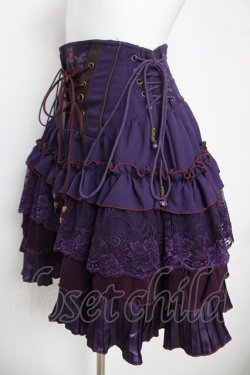 画像3: Ozz oneste / コルセットデザインミニティアードスカート  パープル Y-26-04-09-125-OO-SK-SZ-ZY