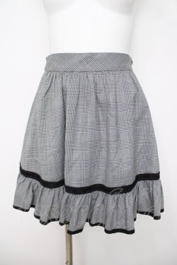 画像1: evelyn / チェックスカート  グレー Y-26-04-09-128-LO-SK-SZ-ZY