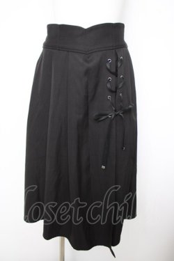 画像1: axes femme POETIQUE / ダークマリンスリットスカート  黒 Y-26-04-09-134-AX-SK-AS-ZY