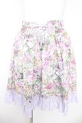 axes femme / 花柄スカート  ラベンダー Y-26-04-09-135-AX-SK-AS-ZY