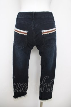 画像2: axes femme / レース配色ストレッチデニム  インディゴ Y-26-04-09-144-AX-PA-SZ-ZY