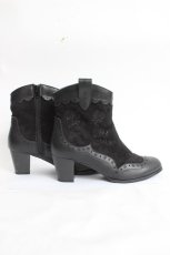 画像4: axes femme / バラ刺繍入りブーツ M 黒 Y-26-04-09-015-AX-SH-SZ-ZTK039 (4)