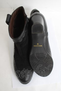 画像5: axes femme / バラ刺繍入りブーツ M 黒 Y-26-04-09-015-AX-SH-SZ-ZY