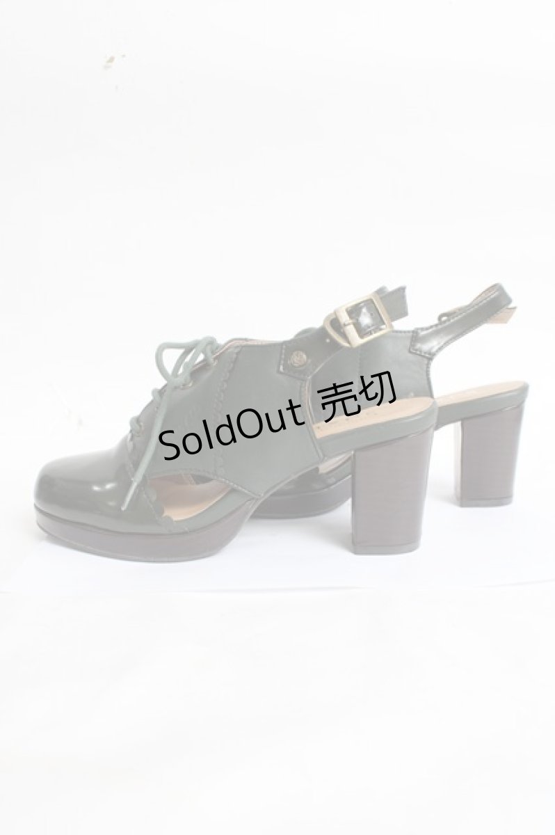 画像2: axes femme / レトロ風サンダル M グリーン Y-26-04-09-018-AX-SH-SZ-ZY (2)