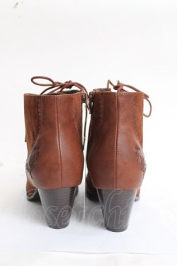 画像3: axes femme / レースアップスエーッドブーツ L 茶 Y-26-04-09-019-AX-SH-SZ-ZY