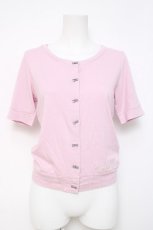 画像1: MILK / ribbon button カーデ  ピンク×グレーリボン Y-26-04-09-020-ML-TO-SZ-ZY (1)