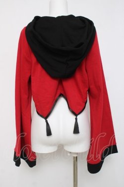 画像2: Favorite / フード付きチャイナボレロ M 赤 Y-26-04-09-021-LO-TO-SZ-ZY