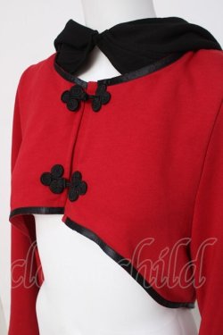 画像3: Favorite / フード付きチャイナボレロ M 赤 Y-26-04-09-021-LO-TO-SZ-ZY