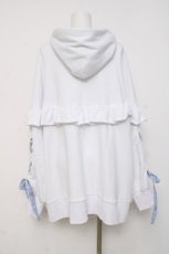 画像3: ililil / ミズイロチェックフリルプルパーカー  シロ Y-26-04-09-025-PU-TO-SZ-ZY (3)