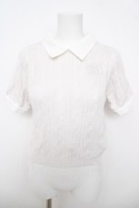 画像1: evelyn / 襟付き半袖ニット  薄グレー Y-26-04-11-040-LO-TO-SZ-ZY (1)