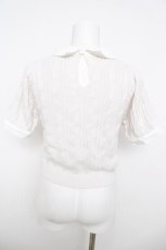画像2: evelyn / 襟付き半袖ニット  薄グレー Y-26-04-11-040-LO-TO-SZ-ZY (2)
