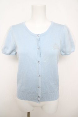 画像1: Secret Honey / ワンポイントカーディガン(シンデレラver)  サックス Y-26-04-11-042-CA-TO-SZ-ZY