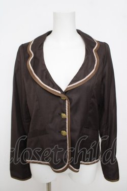 画像1: Fi.n.t / ラインデザインジャケット  茶 Y-26-04-11-044-CA-JA-SZ-ZY