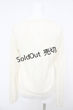 画像2: axes femme / トランプモチーフカーディガン  生成り Y-26-04-11-046-AX-TO-SZ-ZY