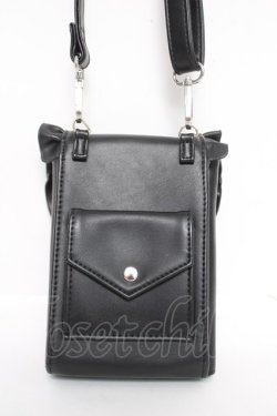 画像2: axes femme POETIQUE / レースアップスマホポシェット  黒 Y-26-04-11-006-AX-ZA-SZ-ZY