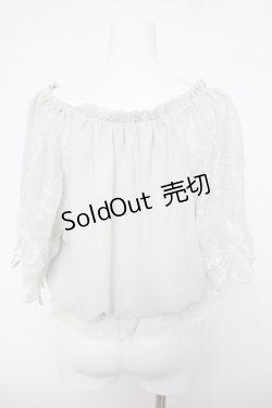 画像2: axes femme / 袖刺繍シフォンプルオーバー  ミント Y-26-04-11-047-AX-TO-SZ-ZY