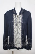 画像1: axes femme / レース配色ZIPパーカー  紺 Y-26-04-11-048-AX-TO-SZ-ZY (1)