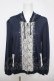 画像1: axes femme / レース配色ZIPパーカー  紺 Y-26-04-11-048-AX-TO-SZ-ZY (1)