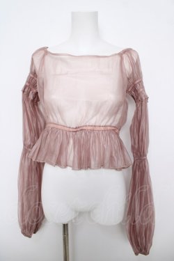 画像1: BALLADEER / オフショルシアートップス M シャンパンピンク Y-26-04-11-050-LO-TO-SZ-ZY