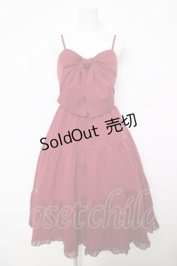 画像1: axes femme / ビッグリボンティアードワンピース  赤 Y-26-04-11-051-AX-OP-SZ-ZY