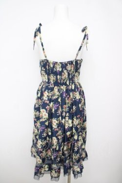 画像2: axes femme / フルーツ柄キャミワンピース  紺 Y-26-04-11-052-AX-OP-SZ-ZY