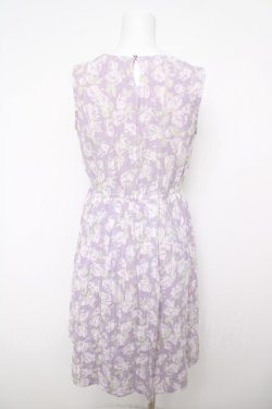 画像2: axes femme / 花ストライプレースワンピース  ラベンダー Y-26-04-11-053-AX-OP-SZ-ZY