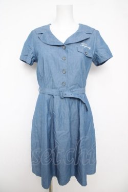 画像1: Fi.n.t / ベルト付きワンピース  サックス Y-26-04-11-061-CA-OP-SZ-ZY