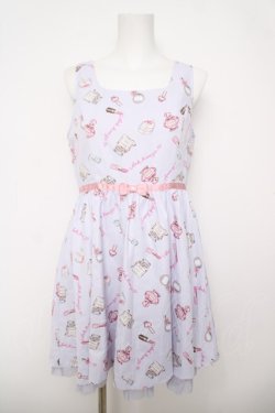 画像1: Ank Rouge / コスメ柄ワンピース  ラベンダー Y-26-04-11-064-CA-OP-SZ-ZY