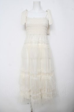 画像1: lovilyn / チュールティアードワンピース  生成り Y-26-04-11-067-LO-OP-SZ-ZY