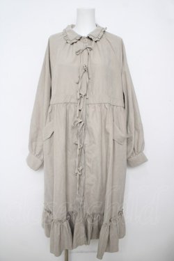 画像1: merry jenny / ピーチリボンフリルカラーワンピース  ベージュ Y-26-04-11-068-LO-OP-SZ-ZY